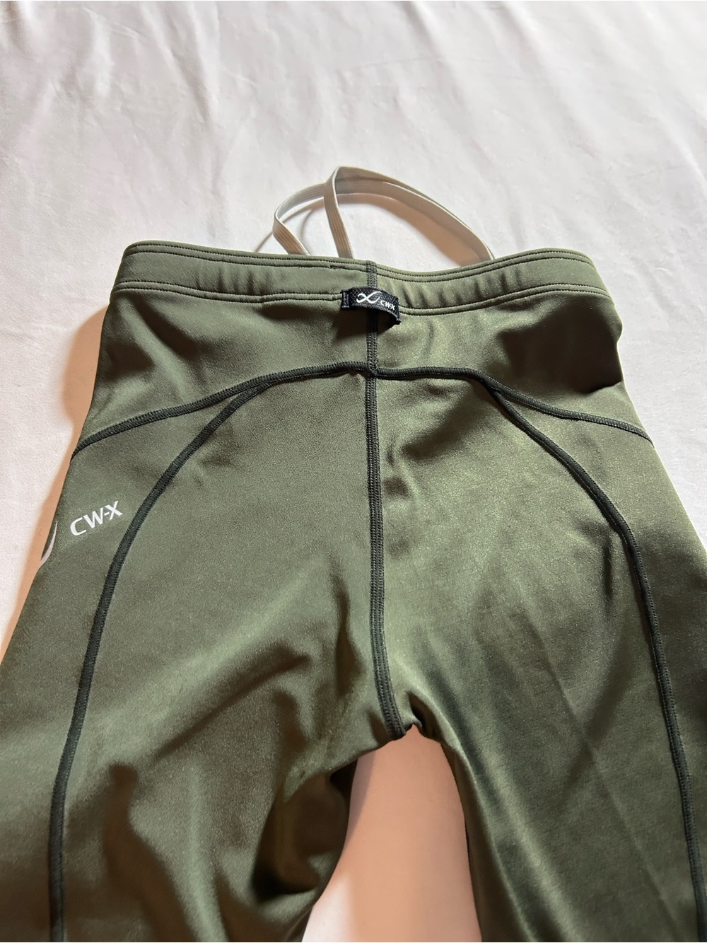 CW-X Compression Capri Leggings Olive Green Size XS - Picture 5 of 8